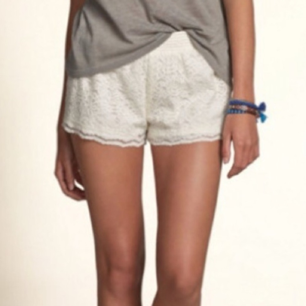Hollister Cream Lace Shorts